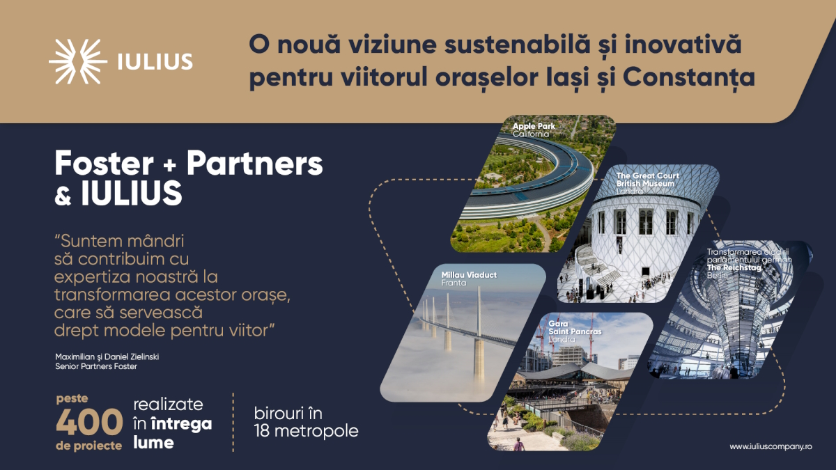 Foster + Partners Joins IULIUS in €800 Million Urban Regeneration Projects in Romania